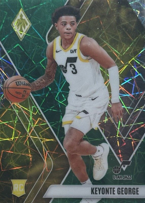 Keyonte George 2023 Phoenix #296 Green Lazer /175 Rookie RAW