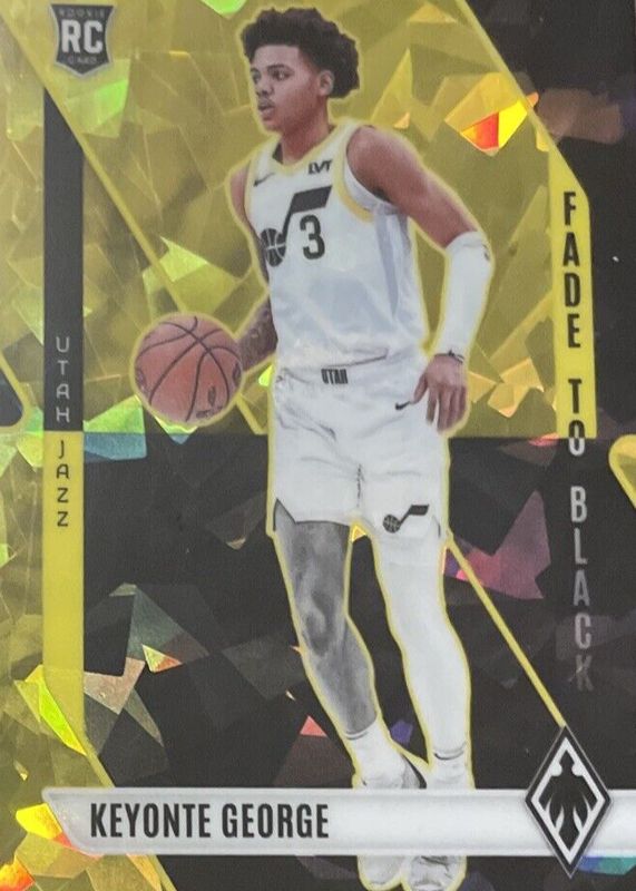 Keyonte George 2023 Phoenix #17 Fade to Black - Yellow Ice /175 Rookie RAW