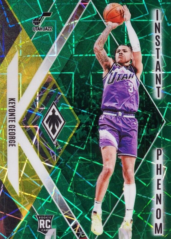 Keyonte George 2023 Phoenix #5 Instant Phenom - Green Lazer /175 Rookie RAW