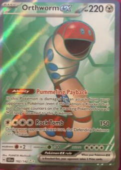 orthworm pokemon card value ex - 110/142 Stellar Crown it gets +100 HP orthworm pokmon card - TCG