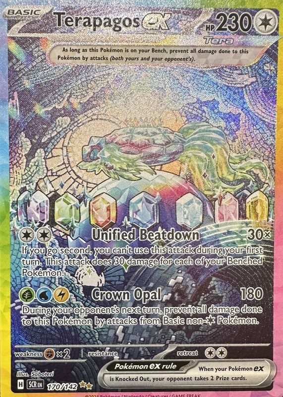 Terapagos ex 2024 Scarlet & Violet: Stellar Crown #170/142 Special Illustration Rare PSA 10