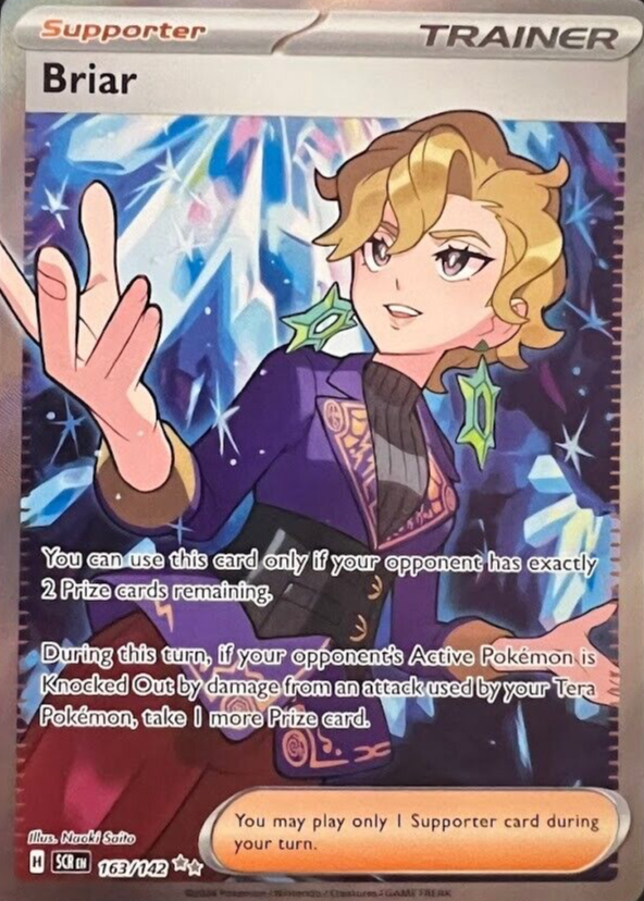 Card Collection – Bria 163/142 Ultra Rare (UR) – Pokémon Écarlate Et Violet 7 Couronne Stellaire – Carte Neuve Sous Sleeve Et Top-Loader