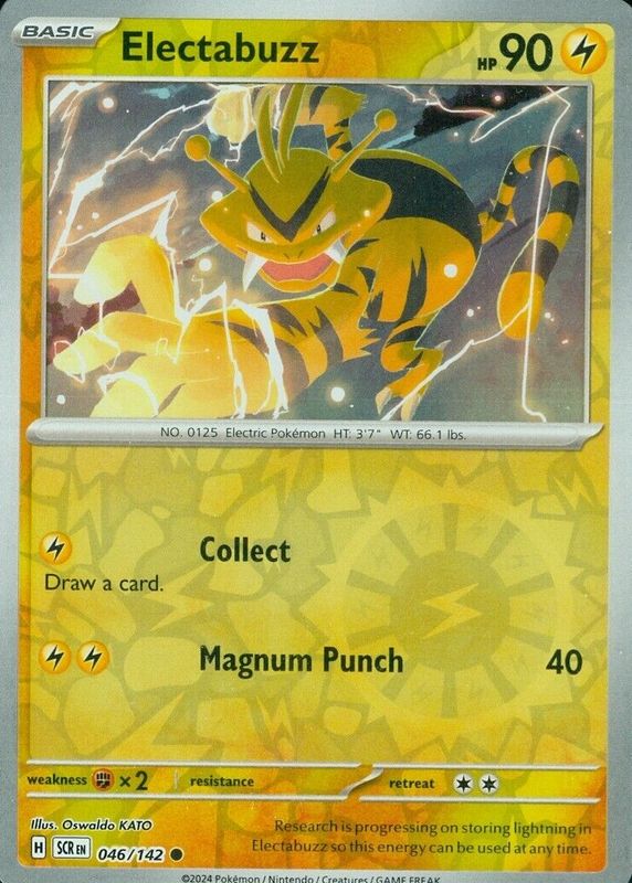 Electabuzz 2024 Scarlet & Violet: Stellar Crown #046/142 Reverse Holo SGC 10