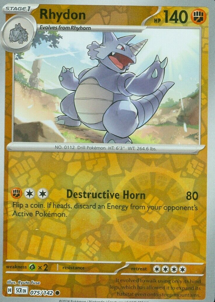 1999 rhydon pokemon card value - 112/165 - Pokemon 151 - Reverse Foil Fighting Fighting Rhydon Pokemon Cards Price Guide