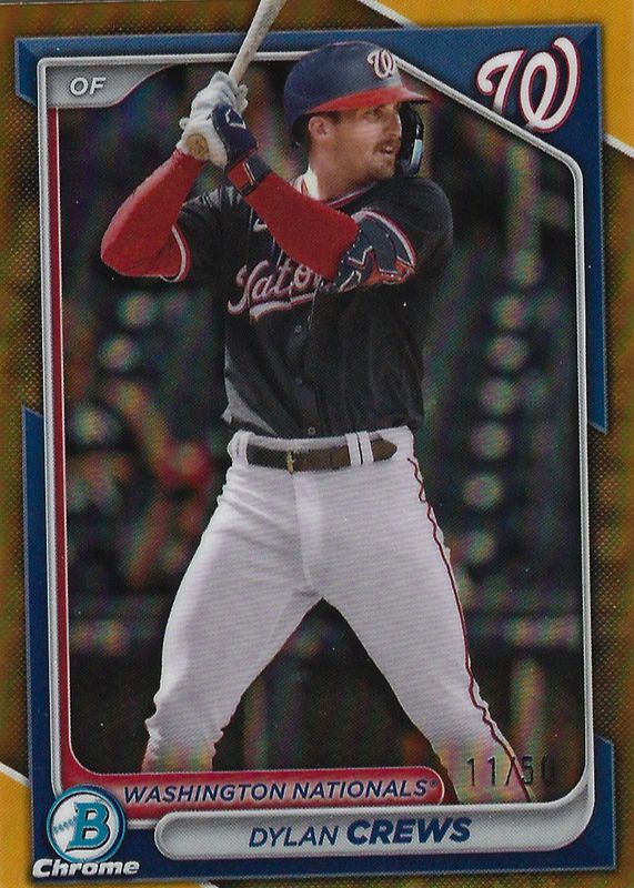 Dylan Crews 2024 Bowman Chrome #BCP-193 Prospects - Gold Refractor /50 RAW