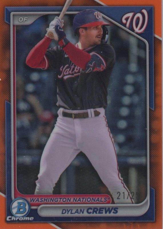 Dylan Crews 2024 Bowman Chrome #BCP-193 Prospects - Orange Refractor /25 SGC 9.5