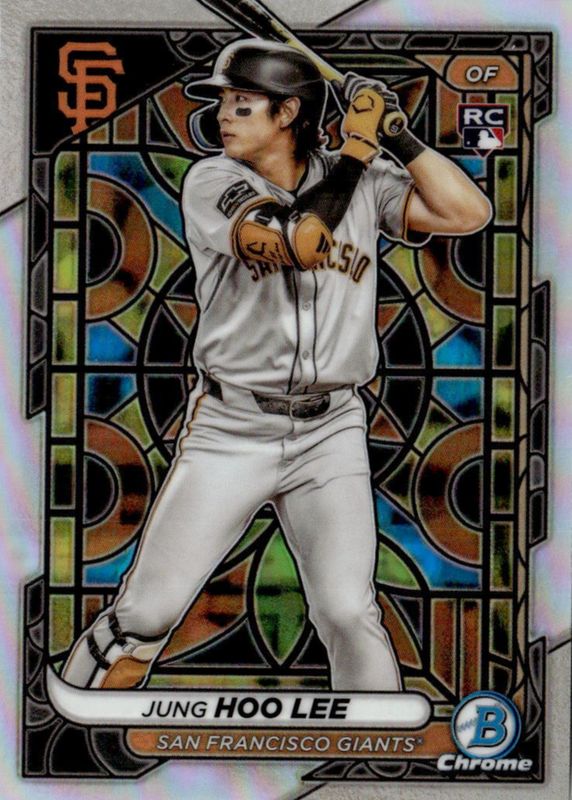 Jung Hoo Lee 2024 Bowman Chrome #67 Etched in Glass Variation Rookie SGC 9.5