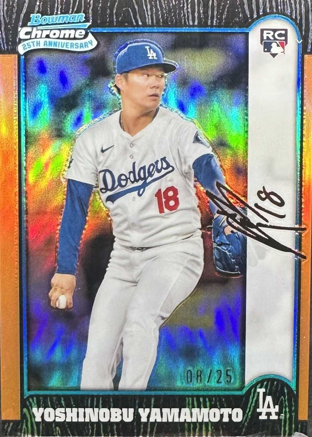 Yoshinobu Yamamoto 2024 Bowman Chrome #BC25-4 1999 Bowman Chrome