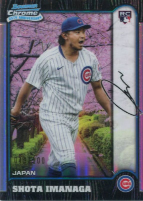 Shota Imanaga 2024 Bowman Chrome #BI25-11 1999 Bowman Chrome 25th Anniversary - International Refractor /100 Rookie RAW