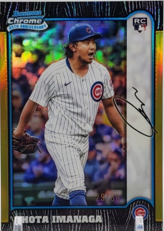 Shota Imanaga 2024 Bowman Chrome #BC25-11 1999 Bowman Chrome 25th Anniversary - Gold Refractor /50 Rookie RAW