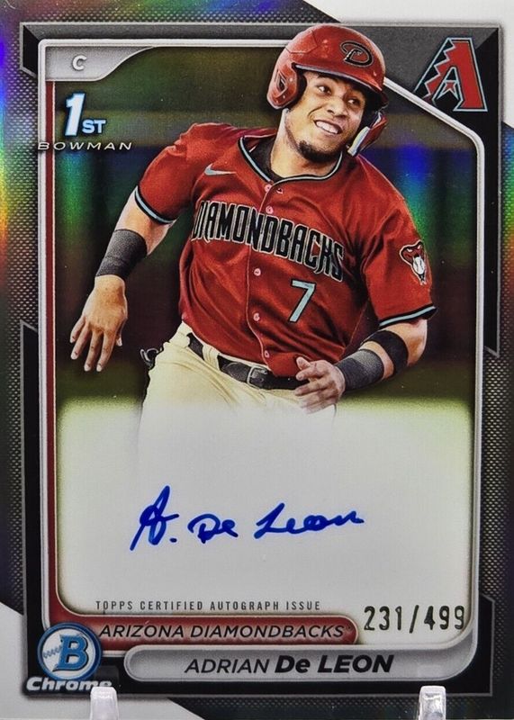Adrian De Leon 2024 Bowman Chrome CPAADC Prospect Auto Refractor