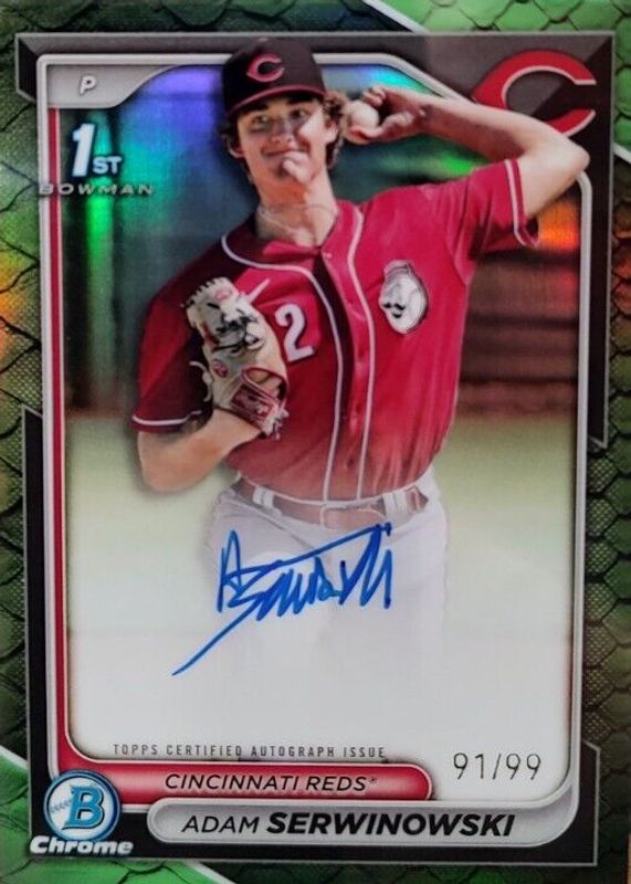 2024 Bowman Chrome #CPA-ASE Prospect Auto - Reptilian Green Refractor /99 (1st)
