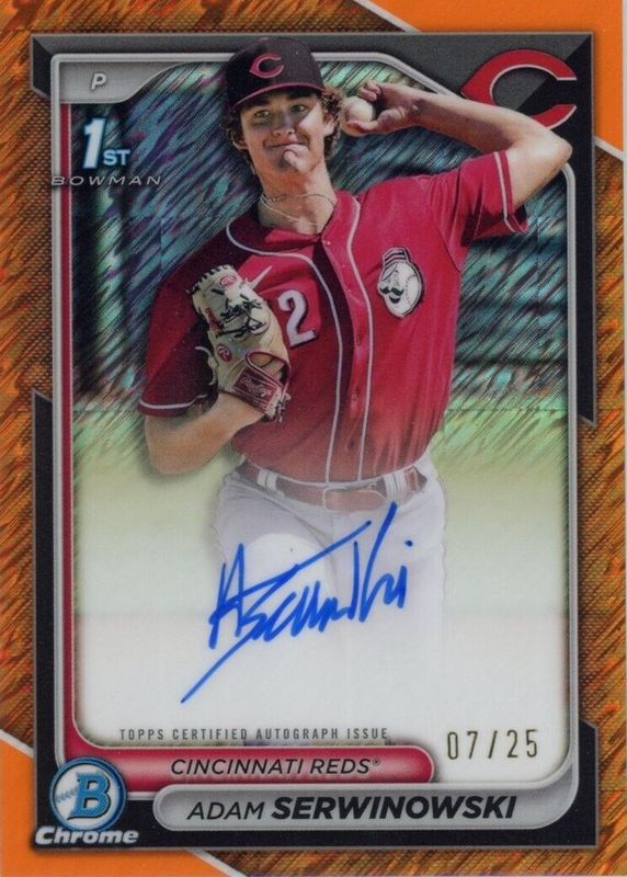 2024 Bowman Chrome #CPA-ASE Prospect Auto - Orange Shimmer Refractor /25 (1st)