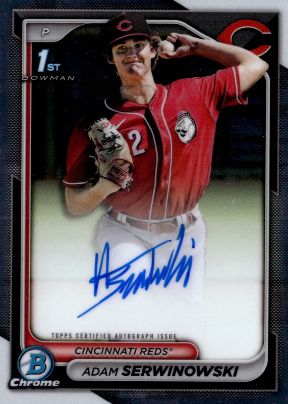 Adam Serwinowski 2024 Bowman Chrome #CPA-ASE Prospect Auto (1st) PSA 9