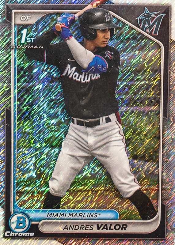 Andres Valor 2024 Bowman Chrome #BCP-196 Prospects - Shimmer Refractor (1st) PSA 10