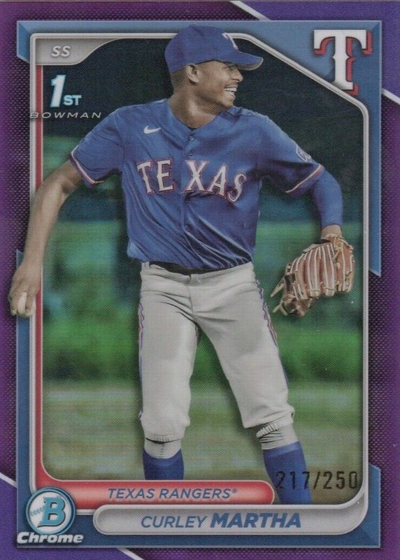 Curley Martha 2024 Bowman Chrome #BCP-168 Prospects - Purple Refractor /250 (1st) RAW