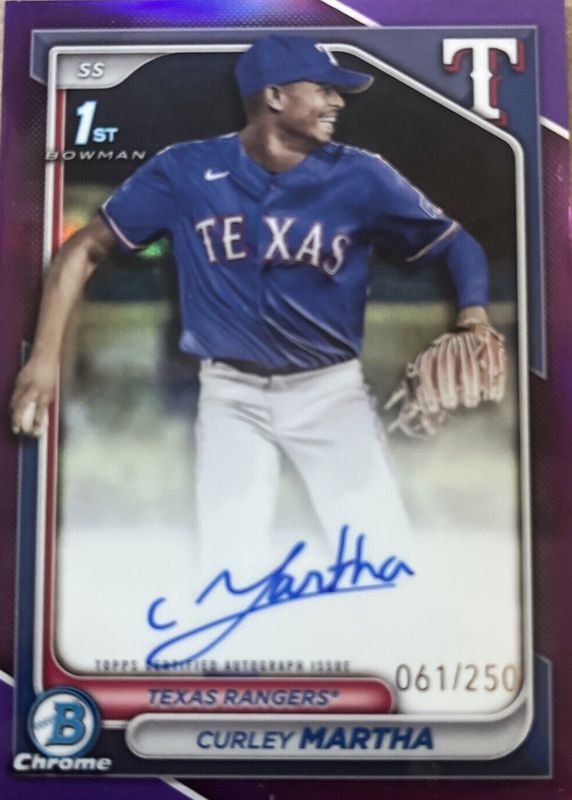 Curley Martha 2024 Bowman Chrome #CPA-CM Prospect Auto - Purple Refractor /250 (1st) SGC 9.5