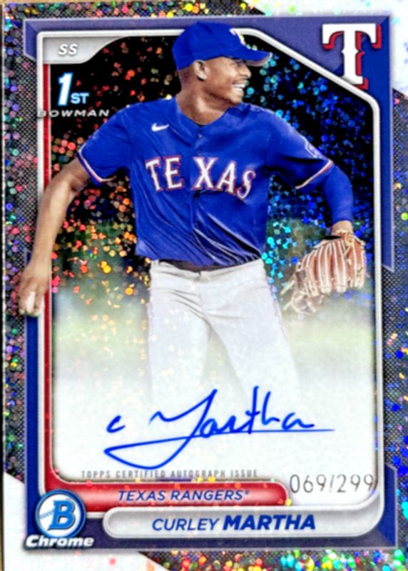 Curley Martha 2024 Bowman Chrome #CPA-CM Prospect Auto - Speckle Refractor /299 (1st) SGC 10