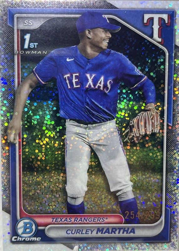 Curley Martha 2024 Bowman Chrome #BCP-168 Prospects - Speckle Refractor /299 (1st) PSA 10