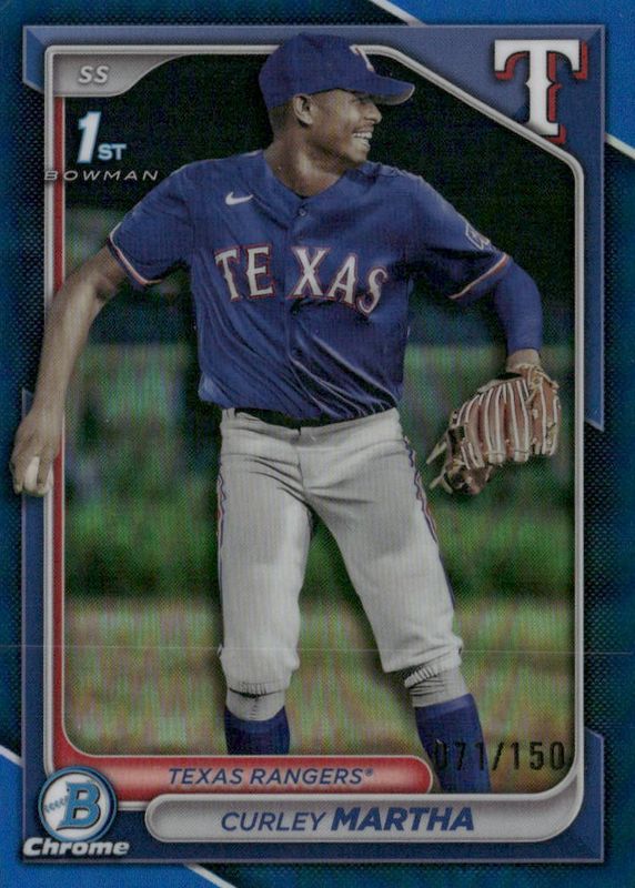 Curley Martha 2024 Bowman Chrome #BCP-168 Prospects - Blue Refractor /150 (1st) SGC 10