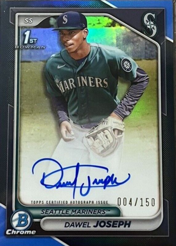 2024 Bowman Chrome #CPA-DJ Prospect Auto - Blue Refractor /150 (1st)