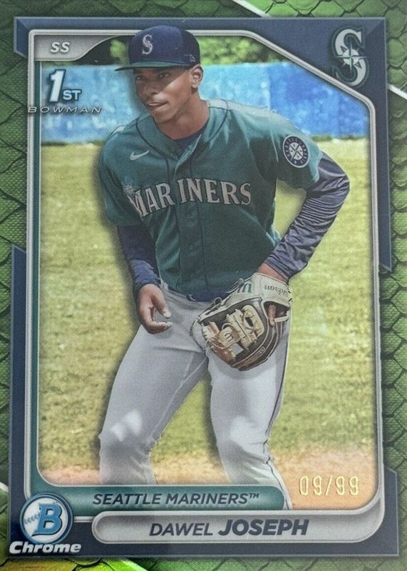 2024 Bowman Chrome #BCP-176 Prospects - Reptilian Green Refractor /99 (1st)