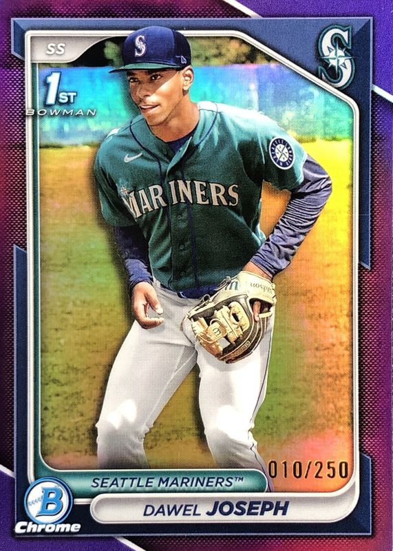 Dawel Joseph 2024 Bowman Chrome #BCP-176 Prospects - Purple Refractor /250 (1st) PSA 10