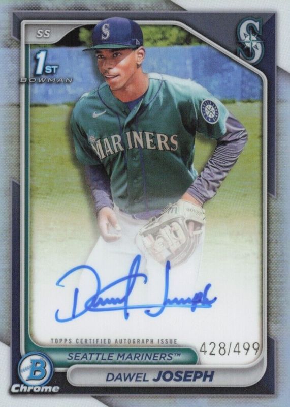 Dawel Joseph 2024 Bowman Chrome #CPA-DJ Prospect Auto - Refractor /499 (1st) PSA 10