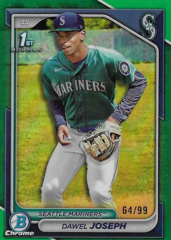 Dawel Joseph 2024 Bowman Chrome #BCP-176 Prospects - Green Refractor /99 (1st) PSA 10