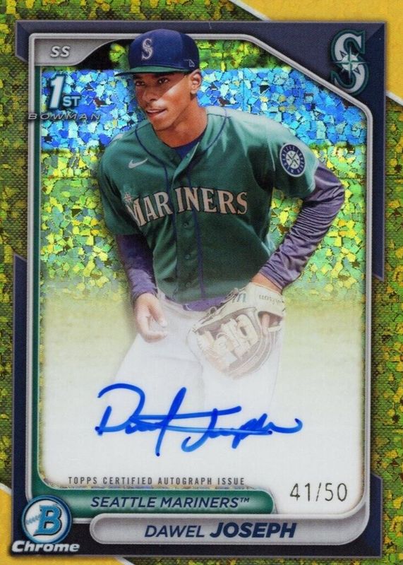 2024 Bowman Chrome #CPA-DJ Prospect Auto - Gold Mini-Diamond Refractor /50 (1st)