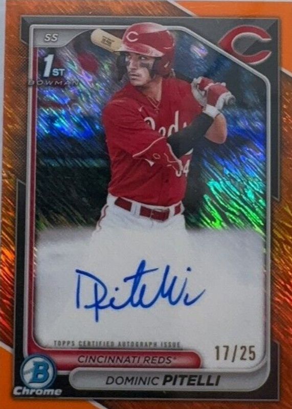 2024 Bowman Chrome #CPA-DPI Prospect Auto - Orange Shimmer Refractor /25 (1st)