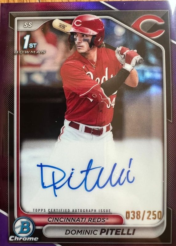 2024 Bowman Chrome #CPA-DPI Prospect Auto - Purple Refractor /250 (1st)