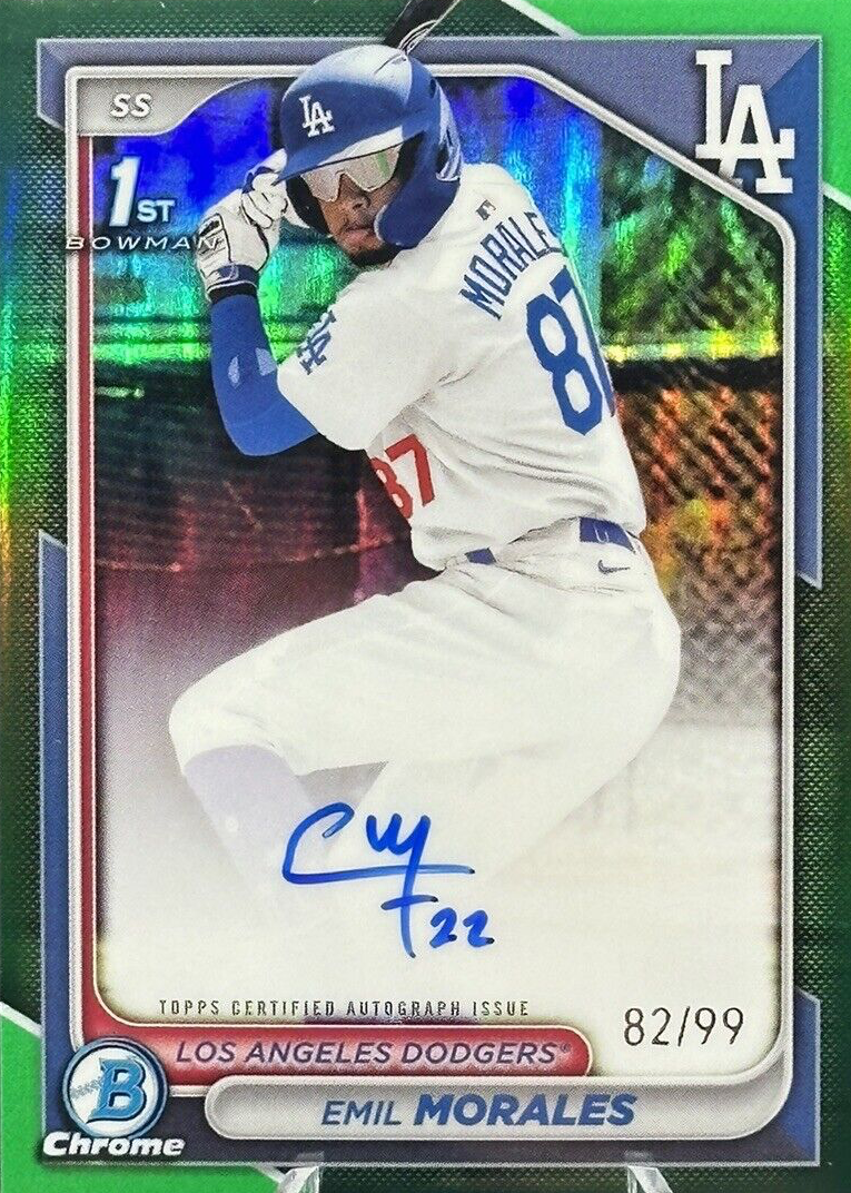 Emil Morales 直筆サイン Bowman 済まない Chrome 大注目MiLB