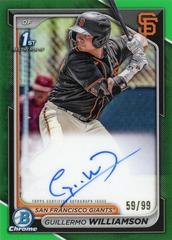 2024 Bowman Chrome #CPA-GWI Prospect Auto - Green Refractor /99 (1st)
