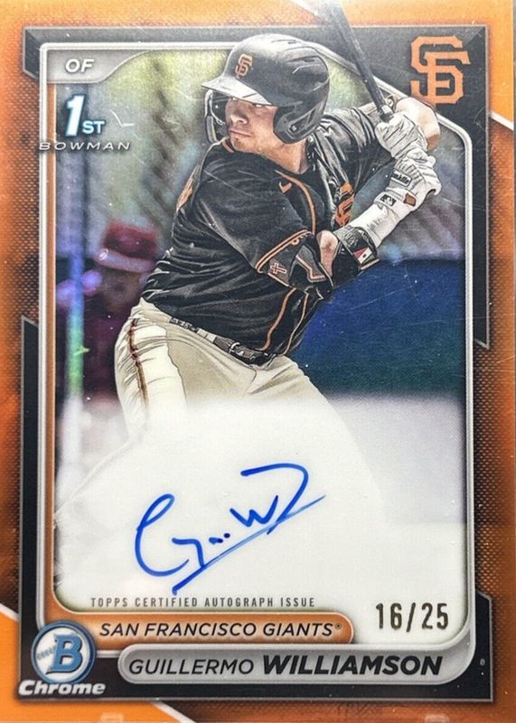 2024 Bowman Chrome #CPA-GWI Prospect Auto - Orange Refractor /25 (1st)