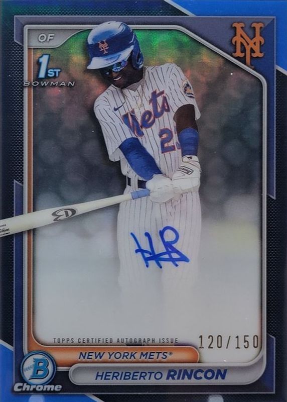 2024 Bowman Chrome #CPA-HR Prospect Auto - Blue Refractor /150 (1st)