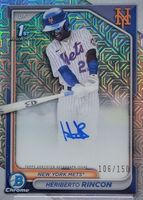 Heriberto Rincon 2024 Bowman Chrome #CPA-HR Prospect Auto - HTA 