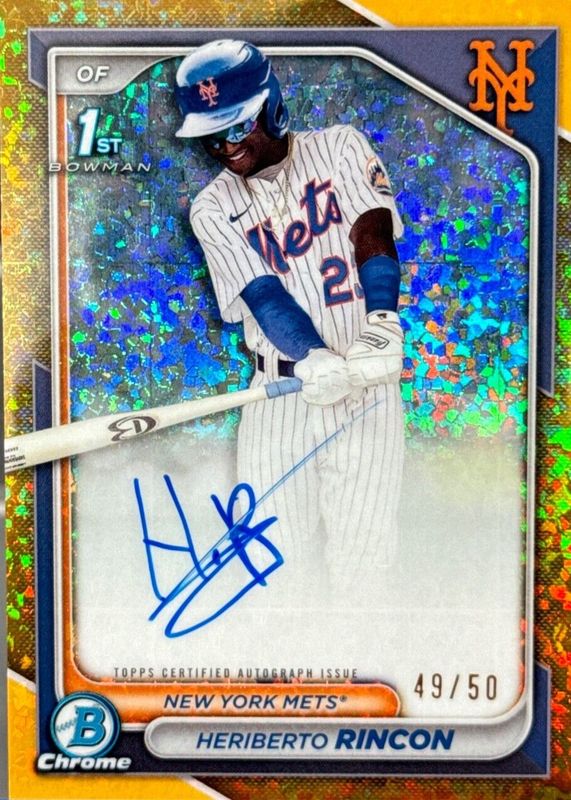 2024 Bowman Chrome #CPA-HR Prospect Auto - Gold Refractor /50 (1st)