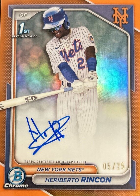2024 Bowman Chrome #CPA-HR Prospect Auto - Orange Refractor /25 (1st)