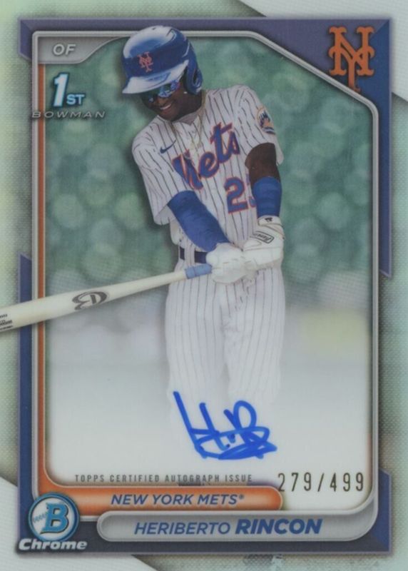 2024 Bowman Chrome #CPA-HR Prospect Auto - Refractor /499 (1st)