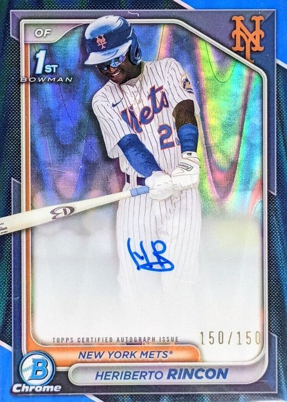 2024 Bowman Chrome #CPA-HR Prospect Auto - Blue RayWave Refractor /150 (1st)