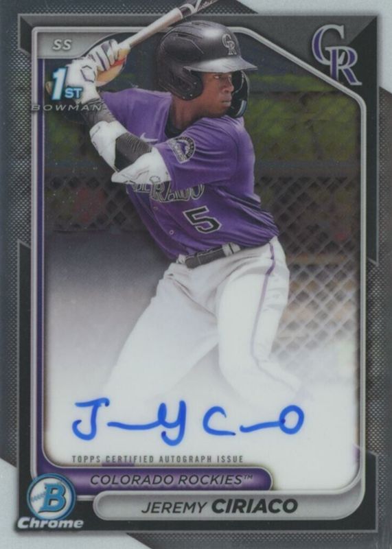 2024 Bowman Chrome #CPA-JC Prospect Auto (1st)