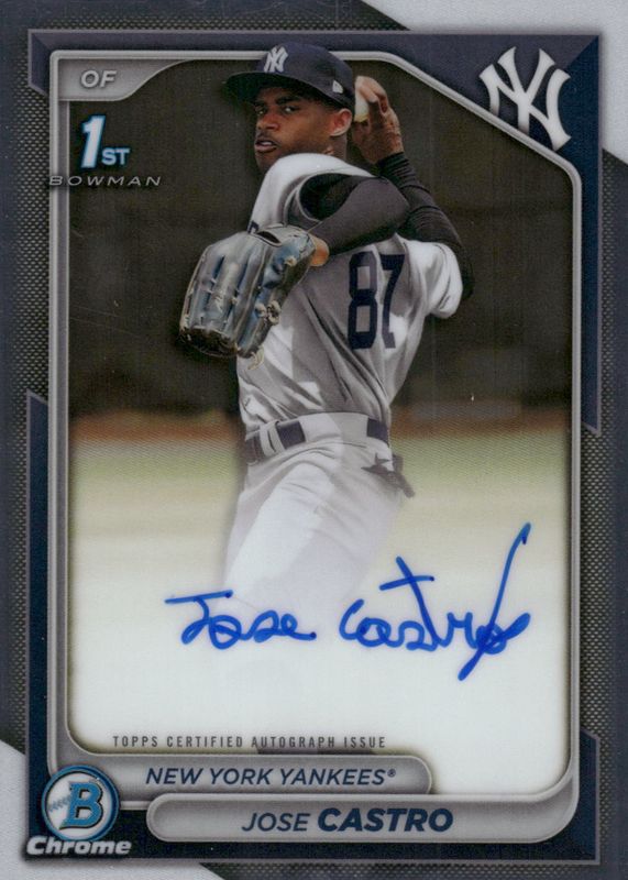 Jose Castro 2024 Bowman Chrome #CPA-JCO Prospect Auto (1st) RAW