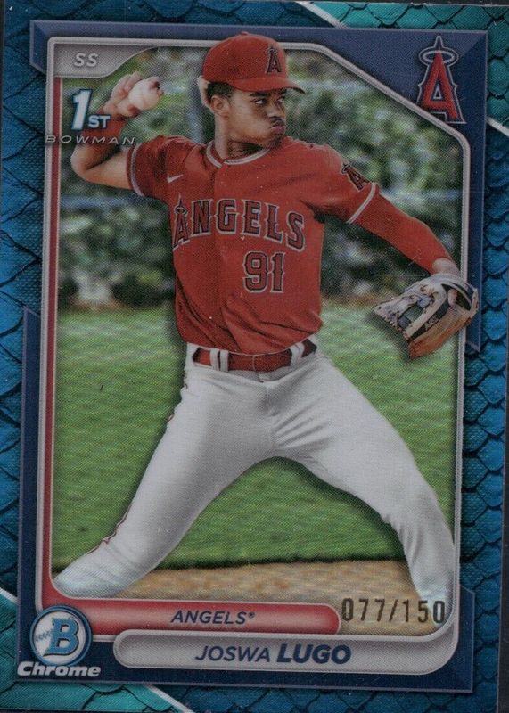 Joswa Lugo 2024 Bowman Chrome #BCP-237 Prospects - Reptilian Blue Refractor /150 (1st) PSA 10