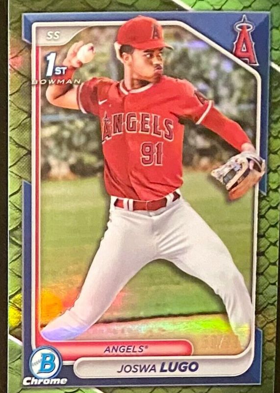 Joswa Lugo 2024 Bowman Chrome #BCP-237 Prospects - Reptilian Green Refractor /99 (1st) RAW