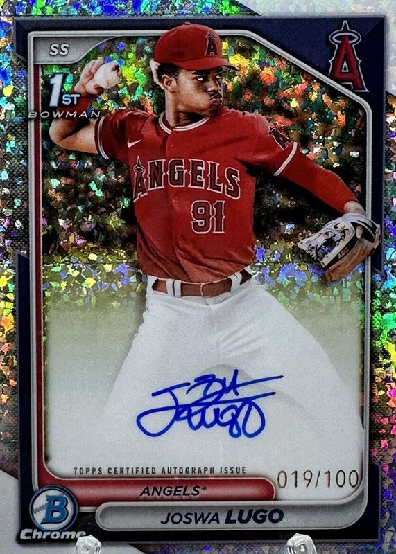 Joswa Lugo 2024 Bowman Chrome #CPA-JL Prospect Auto - Mini-Diamond Refractor /100 (1st) SGC 9.5