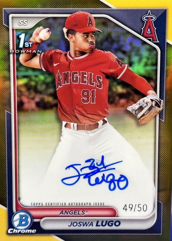 Joswa Lugo 2024 Bowman Chrome #CPA-JL Prospect Auto - Gold Refractor /50 (1st) SGC 9.5