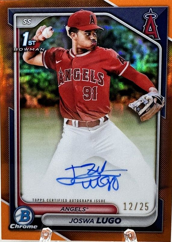 Joswa Lugo 2024 Bowman Chrome #CPA-JL Prospect Auto - Orange Refractor /25 (1st) SGC 9.5