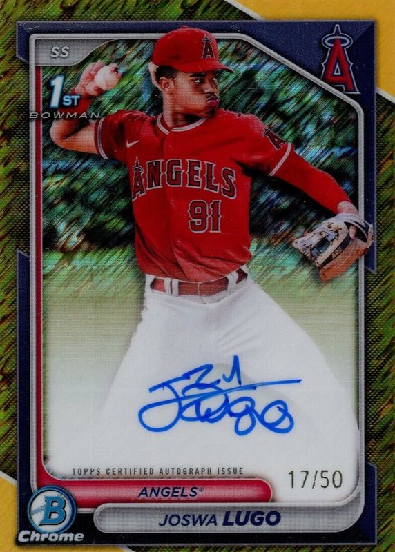 2024 Bowman Chrome #CPA-JL Prospect Auto - Gold Shimmer Refractor /50 (1st)