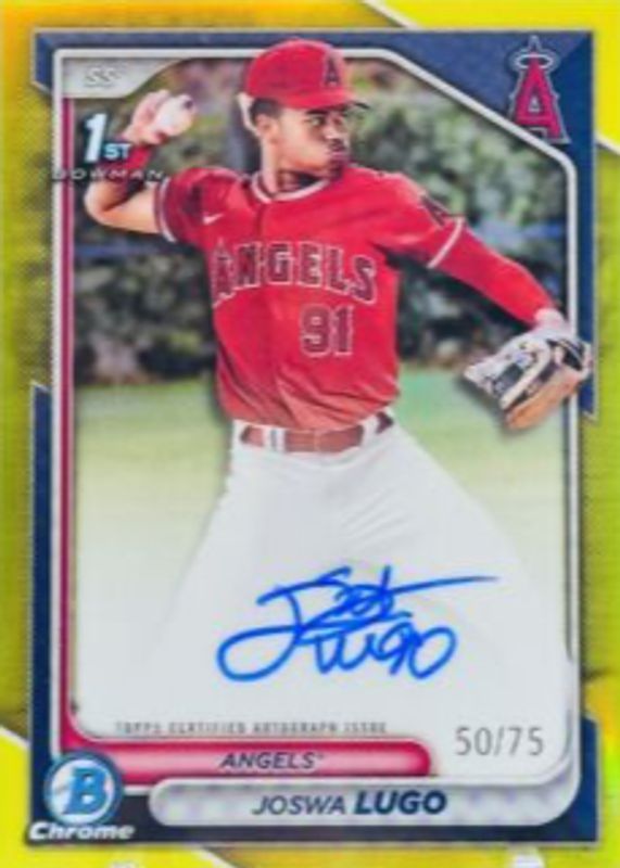 2024 Bowman Chrome #CPA-JL Prospect Auto - Yellow Refractor /75 (1st)